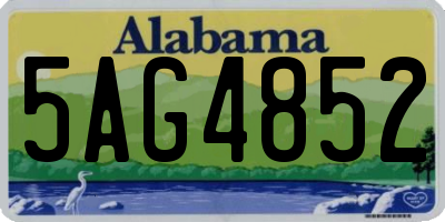 AL license plate 5AG4852