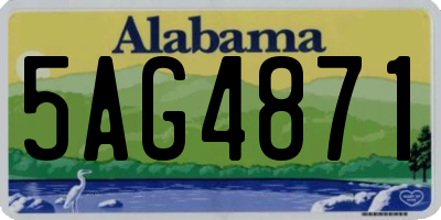 AL license plate 5AG4871