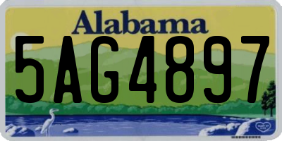 AL license plate 5AG4897