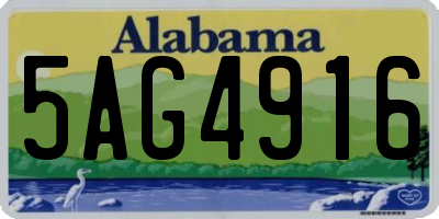 AL license plate 5AG4916