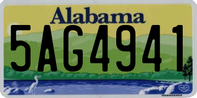 AL license plate 5AG4941