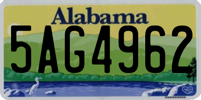 AL license plate 5AG4962