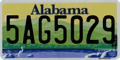 AL license plate 5AG5029