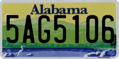 AL license plate 5AG5106
