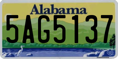 AL license plate 5AG5137