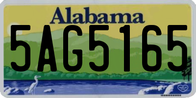 AL license plate 5AG5165