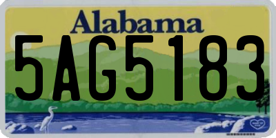AL license plate 5AG5183