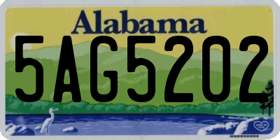 AL license plate 5AG5202