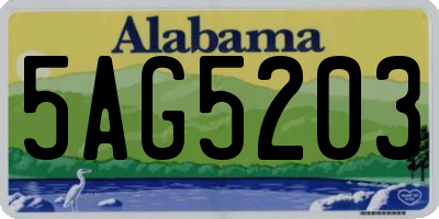 AL license plate 5AG5203