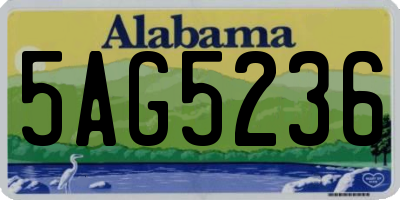 AL license plate 5AG5236