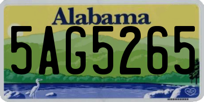 AL license plate 5AG5265