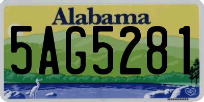 AL license plate 5AG5281