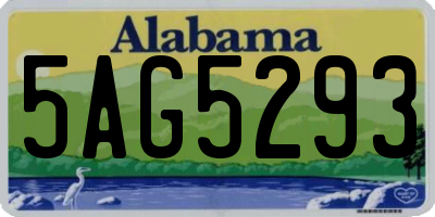 AL license plate 5AG5293