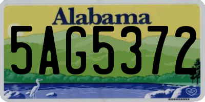 AL license plate 5AG5372
