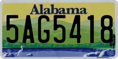 AL license plate 5AG5418