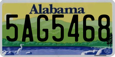 AL license plate 5AG5468