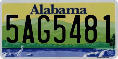 AL license plate 5AG5481