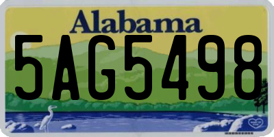 AL license plate 5AG5498