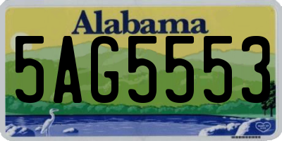 AL license plate 5AG5553