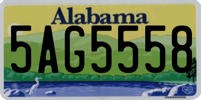 AL license plate 5AG5558