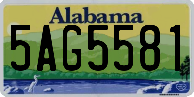 AL license plate 5AG5581