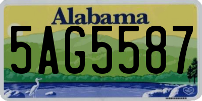 AL license plate 5AG5587