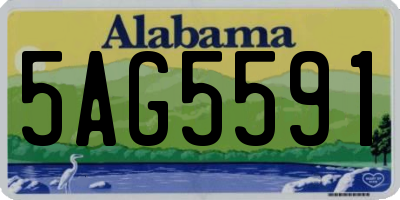 AL license plate 5AG5591