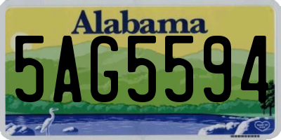 AL license plate 5AG5594
