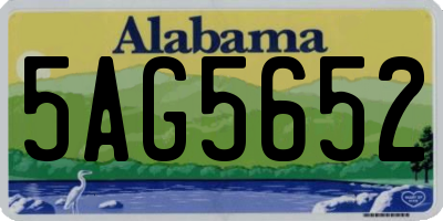 AL license plate 5AG5652