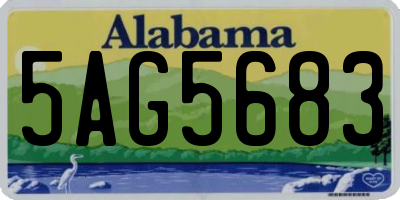 AL license plate 5AG5683