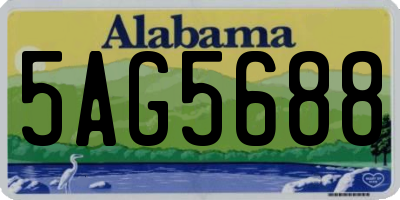 AL license plate 5AG5688