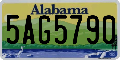 AL license plate 5AG5790
