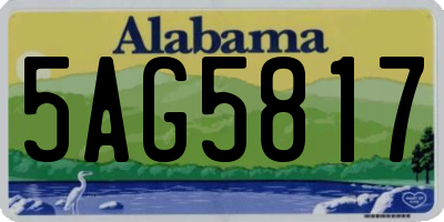 AL license plate 5AG5817
