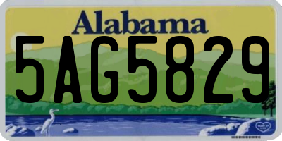 AL license plate 5AG5829