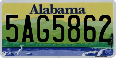 AL license plate 5AG5862