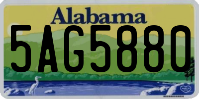 AL license plate 5AG5880