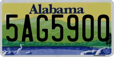 AL license plate 5AG5900