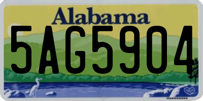 AL license plate 5AG5904