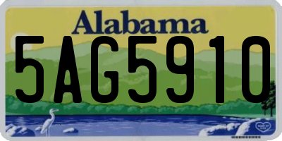 AL license plate 5AG5910