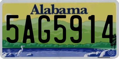 AL license plate 5AG5914