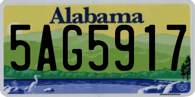 AL license plate 5AG5917