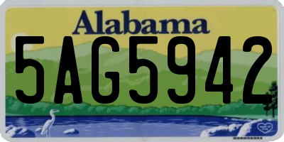 AL license plate 5AG5942
