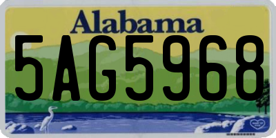 AL license plate 5AG5968