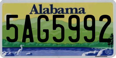 AL license plate 5AG5992