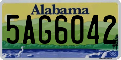 AL license plate 5AG6042