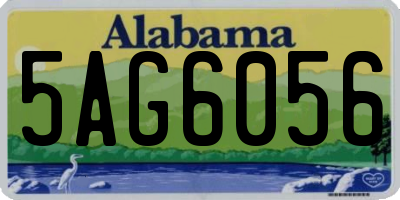 AL license plate 5AG6056