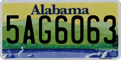 AL license plate 5AG6063