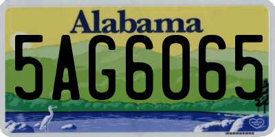 AL license plate 5AG6065