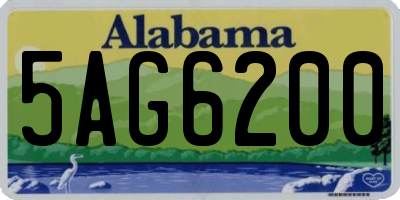 AL license plate 5AG6200