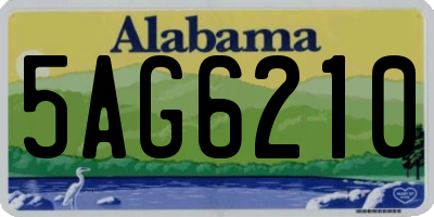 AL license plate 5AG6210